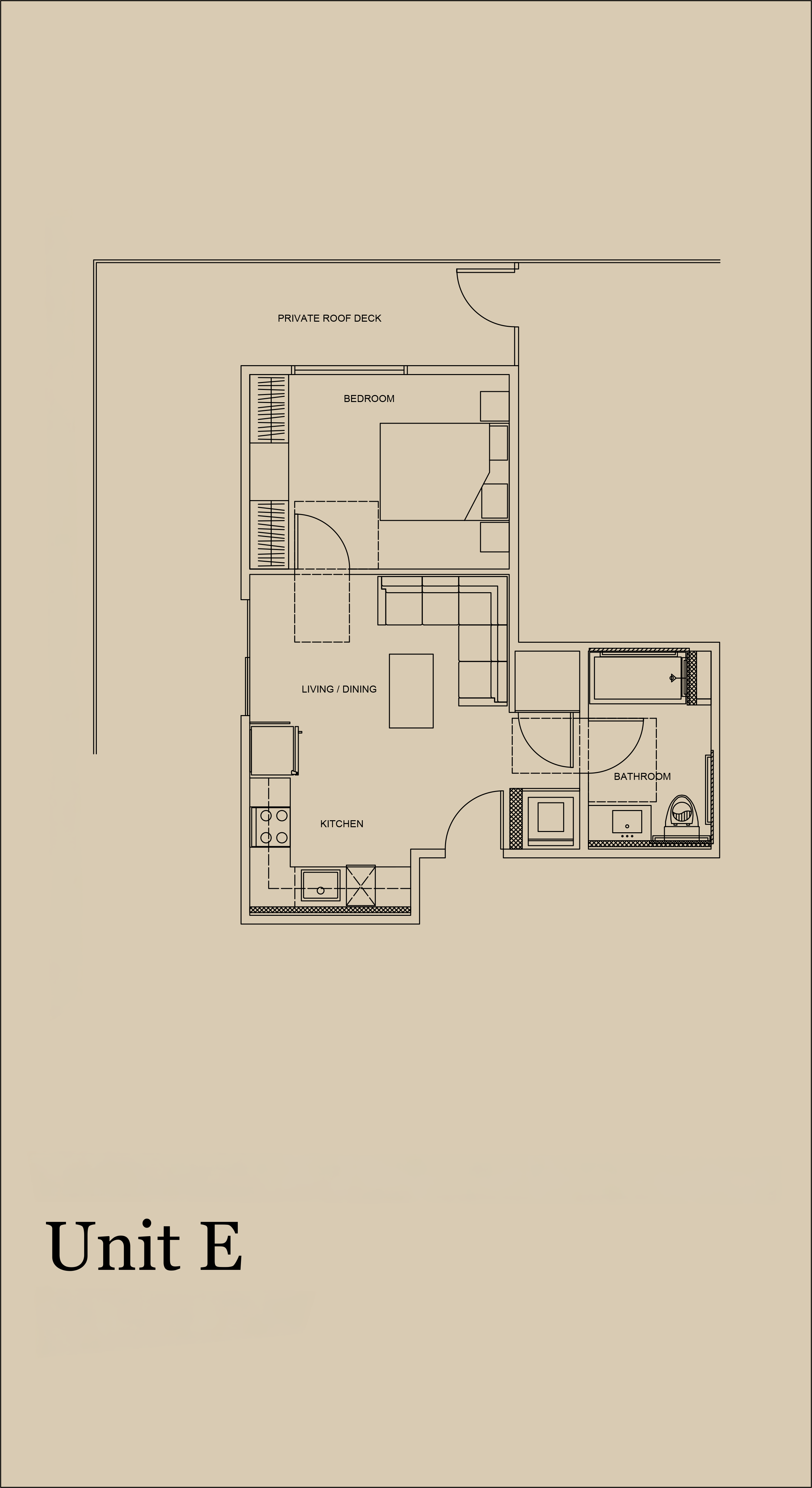 Unit E — 504 SF floor plan