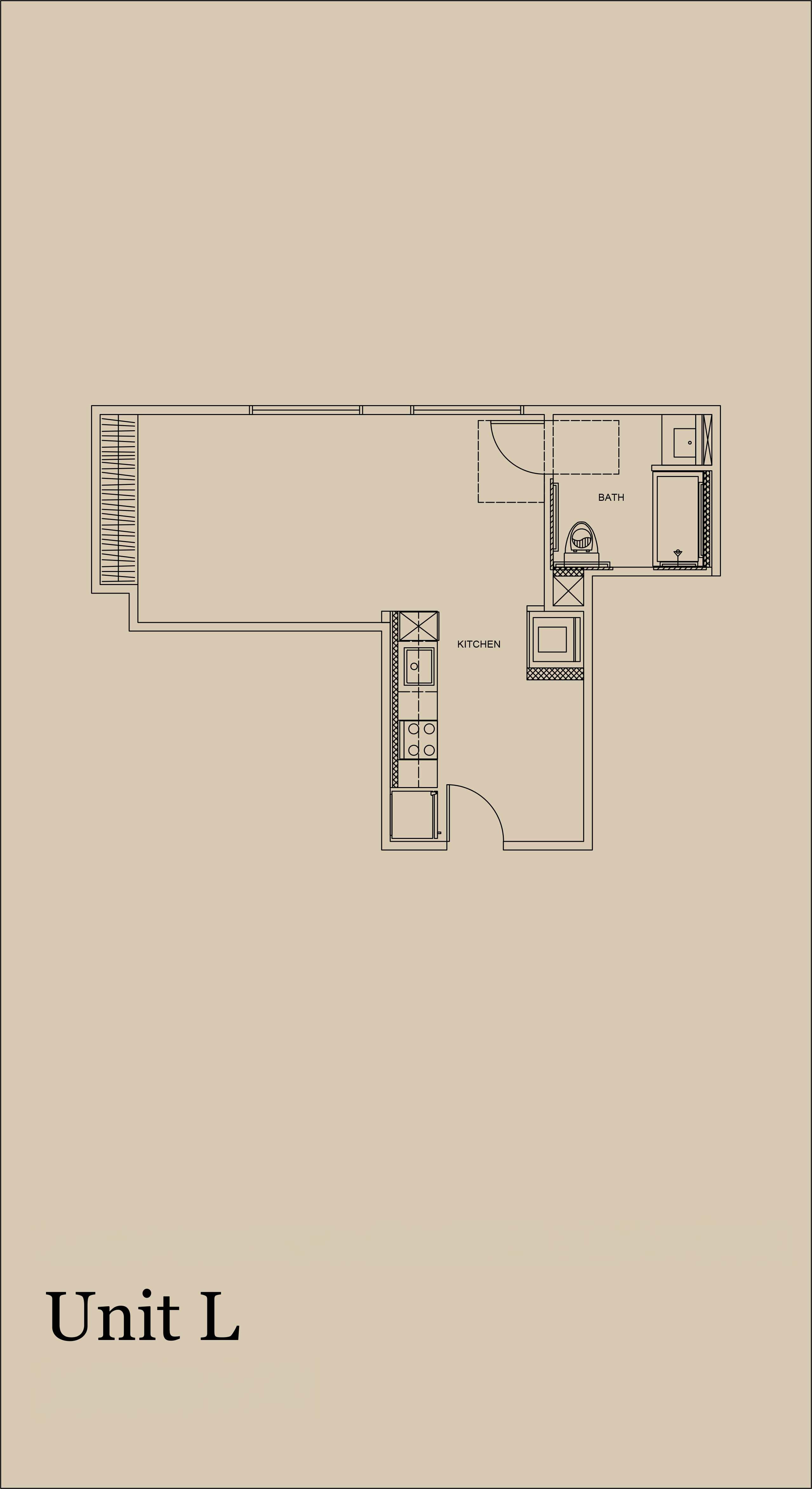 Unit L — 448 SF floor plan