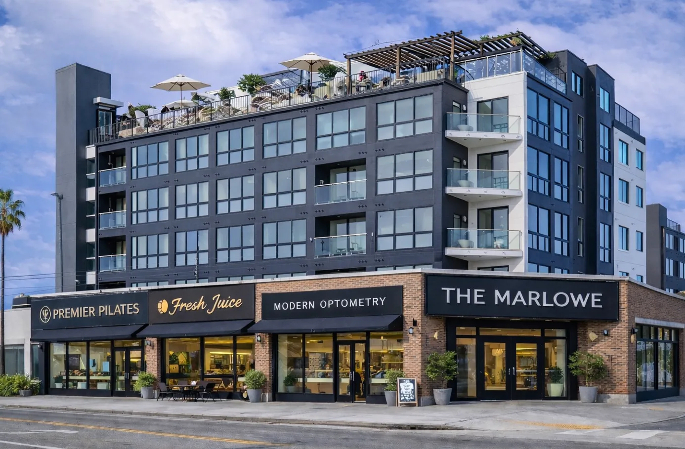 The Marlowe Venice exterior on Lincoln Boulevard